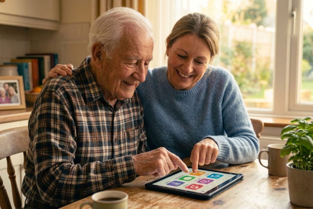 Tablette simplifiée pour senior
